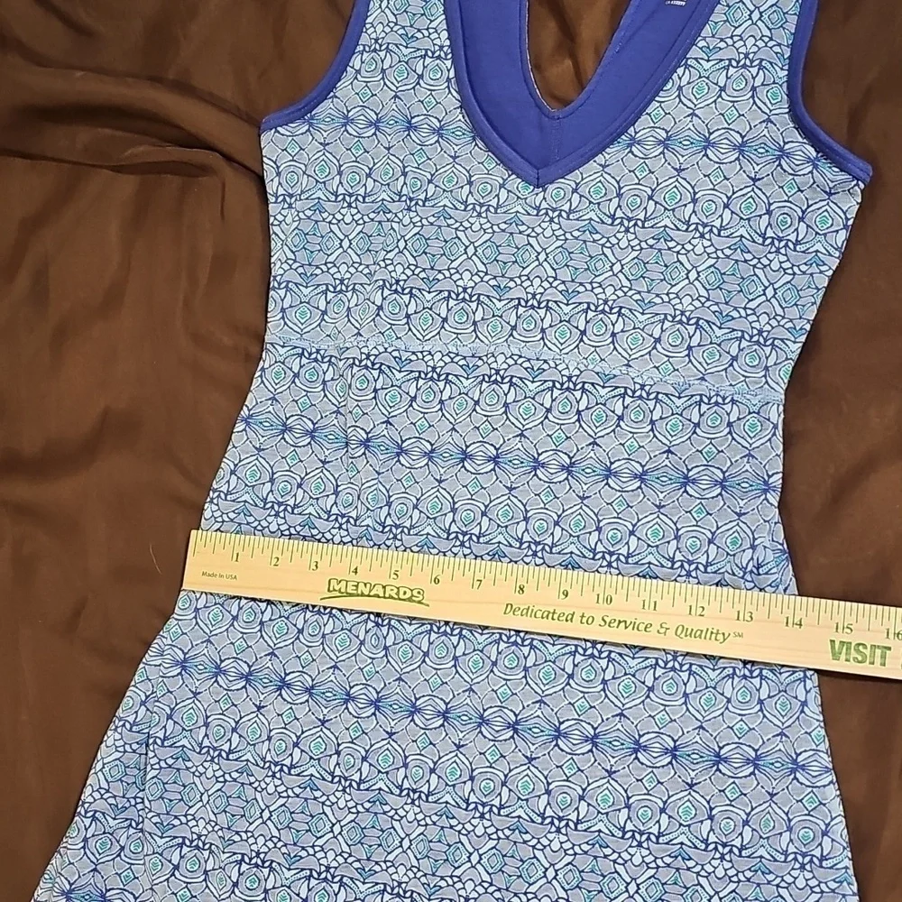 Marmot Active Sport Sleeveless V-Neck Lined Athletic Dress Blue Size XS